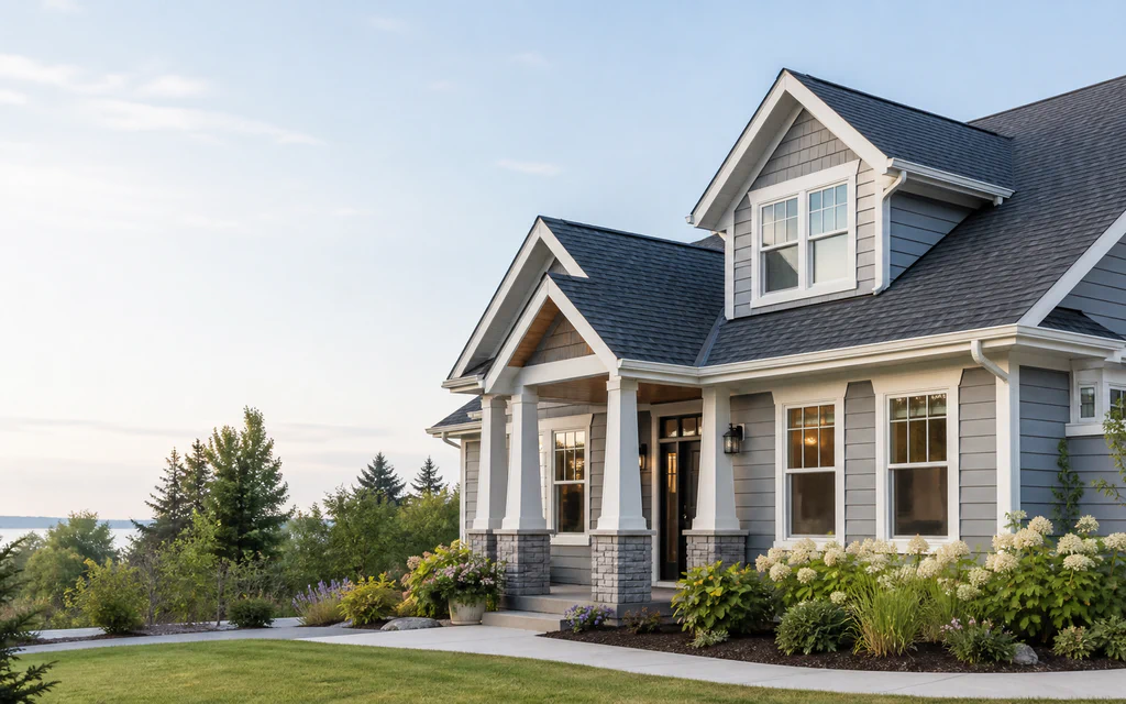 Modern home exterior used as a service-business website hero image