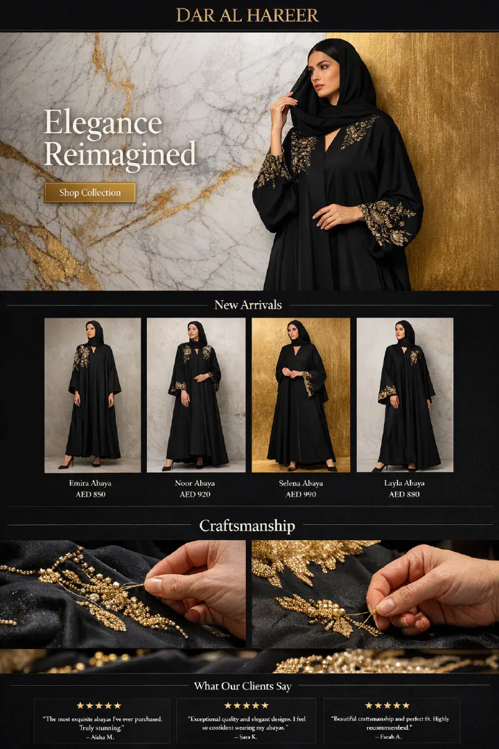 Modest Fashion Website Design