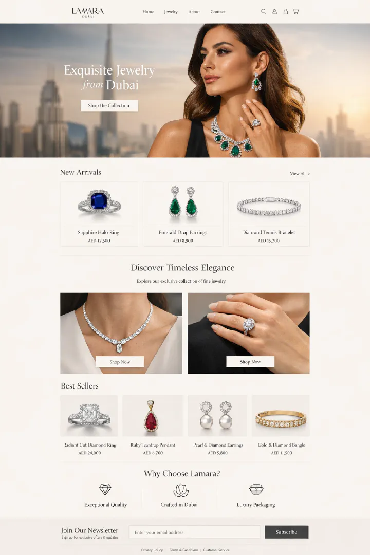 Fine Jewelry Website Design